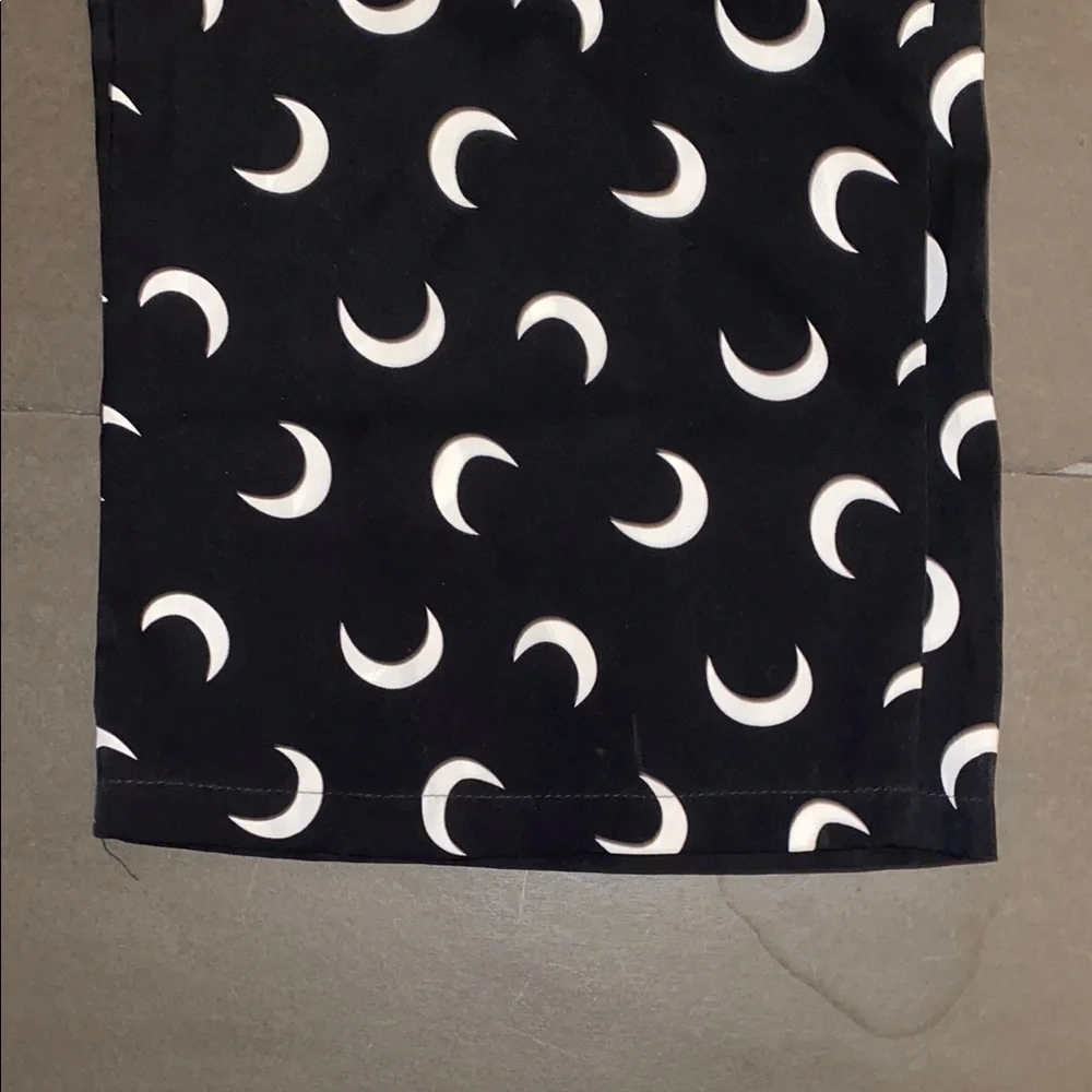 Warineserrb Small Black and White Crescent Moon Pajama Pants - Picture 7 of 9